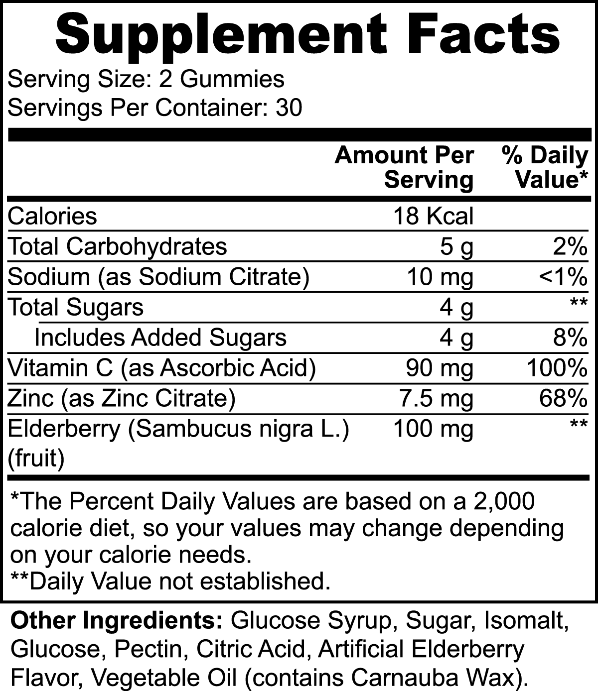 VitaManLife Elderberry & Vitamin C Gummies