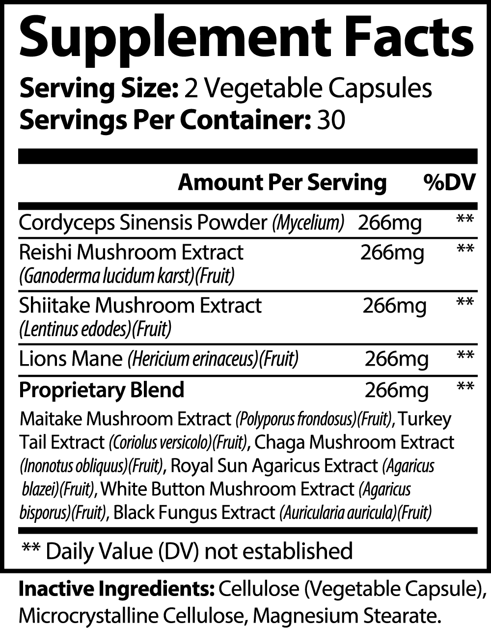 VitaManLife Mushroom Complex 10X