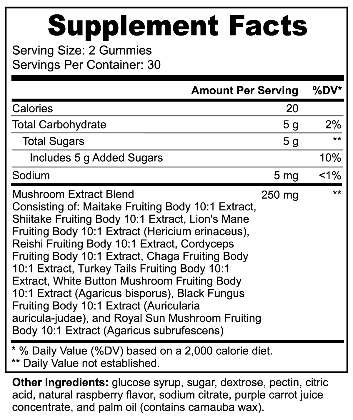 VitaManLife Mushroom Extract Gummies